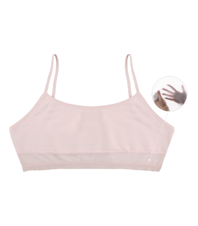 Підлітковий топ однотонний із прозорою вставкою