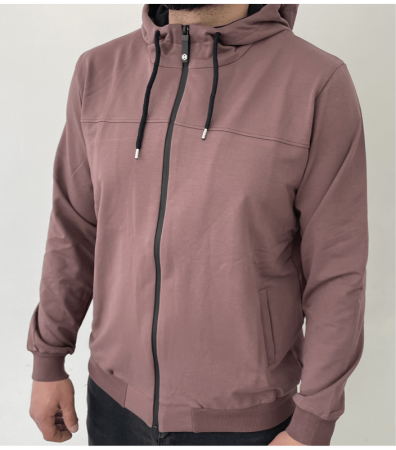 Чоловіча кофта на замку з капюшоном