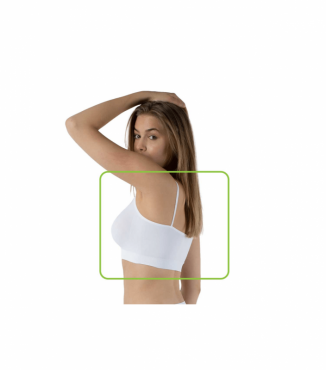 Бесшовный топ на тонких бретельках