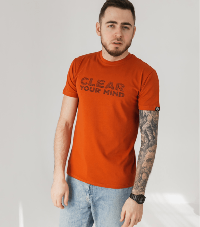 Мужская футболка с надписью CLEAR