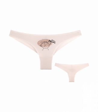 Трусики женские бразилианы с принтом Будильник