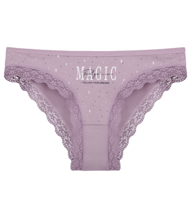 Ажурні труси сліпи з принтом MAGIC