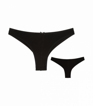 Классические черные трусики бразилианы