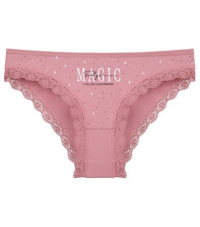 Ажурные трусы слипы с принтом MAGIC