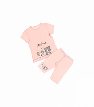 Піжама футбока і шорти для дівчинки