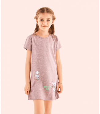 Нічна сорочка для дівчинки з коротким рукавом