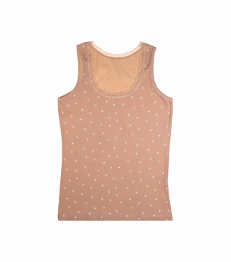 Майка с рисунком на широких бретельках