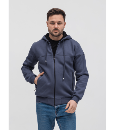 Тепла чоловіча кофта з капюшоном