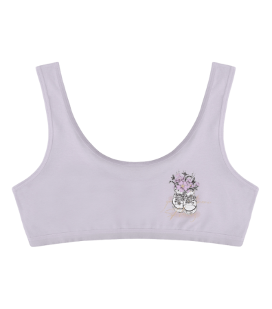 Підлітковий топ з принтом на широких бретельках