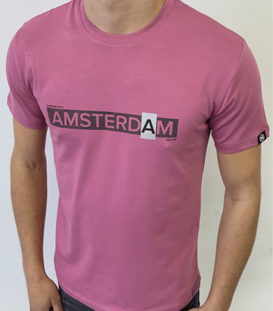 Чоловіча футболка з написом AMSTERDAM