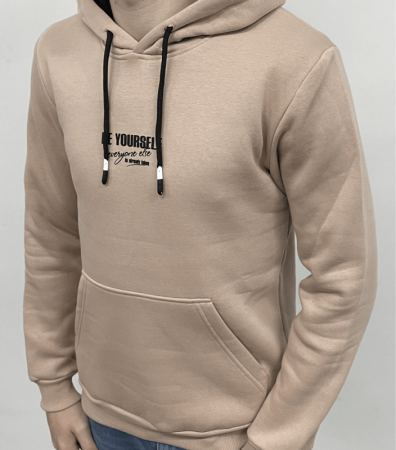 Тепле чоловіче худі з принтом YOURSELF