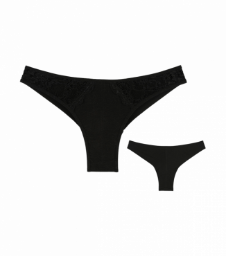 Трусики бразилиана с кружевом