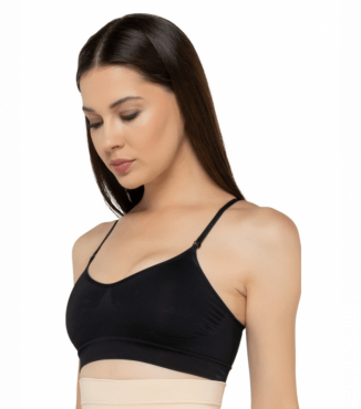 Утягуючий м'який топ на тонких бретельках