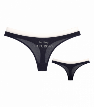 Женские стринги с принтом Saturday