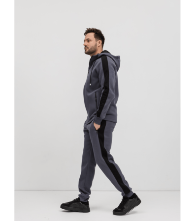 Теплий чоловічий спортивний костюм з кофтою на застібці
