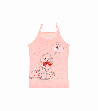 Майка з малюнком для дівчаток на тонких бретельках