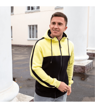 Кофта на замку з лампасами