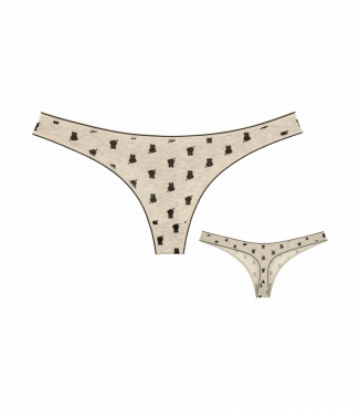 Стринги женские с рисунком котик