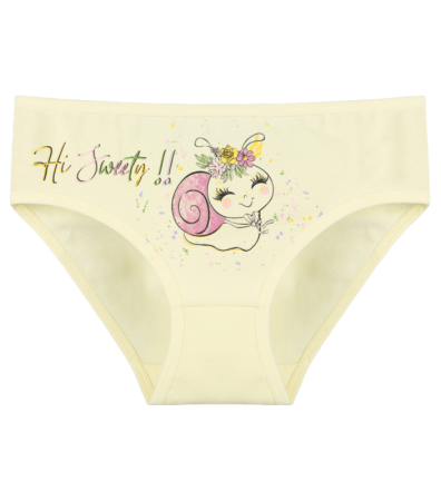 Детские слипы для девочки с принтом Улитка