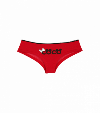 Однотонные шортики с принтом Coco