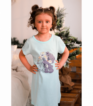 Нічна сорочка з принтом для дівчинки