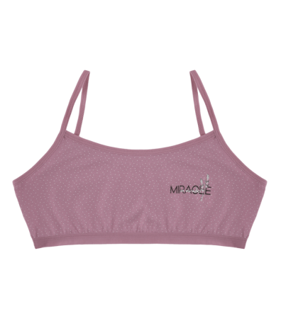 Підлітковий топ на тонких бретельках із написом MiRACLE