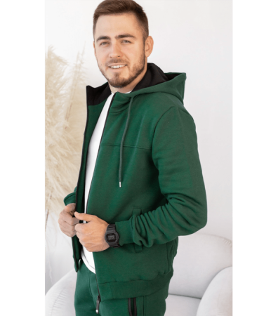 Батальна тепла кофта на замку