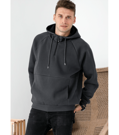 Тепле чоловіче худі з коротким замком