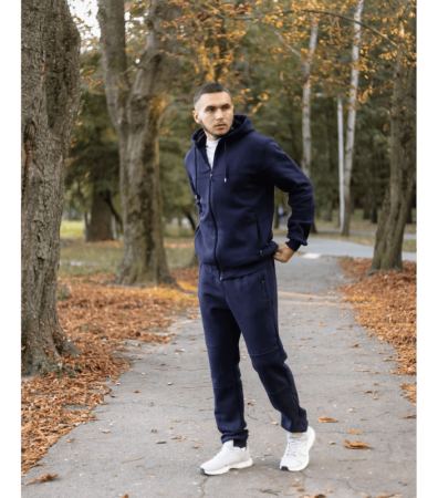 Теплий спортивний костюм з кофтою на застібці