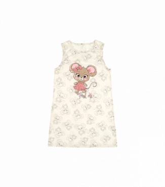 Детская ночная рубашка на широких бретелях