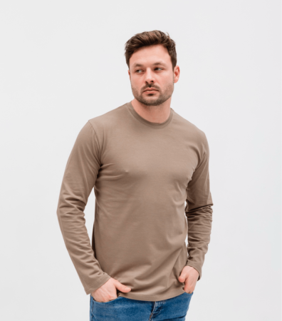 Мужской однотонный лонгслив