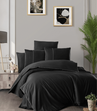 Комплект постільної білизни Deluxe Satin Dark Series First Choice