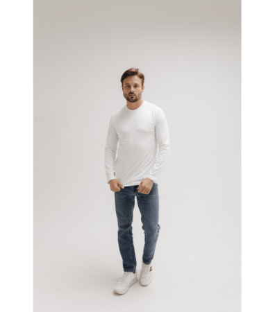 Мужской однотонный лонгслив