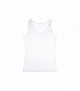 Белая майка женская на широких бретельках