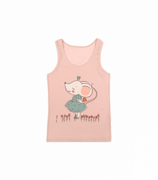 Майка для девочек на широких бретельках