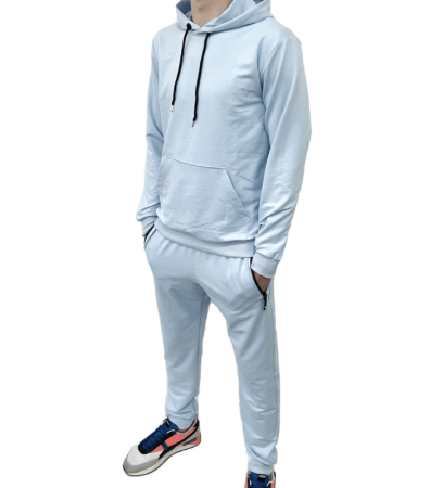 Однотонный спортивный костюм с худи
