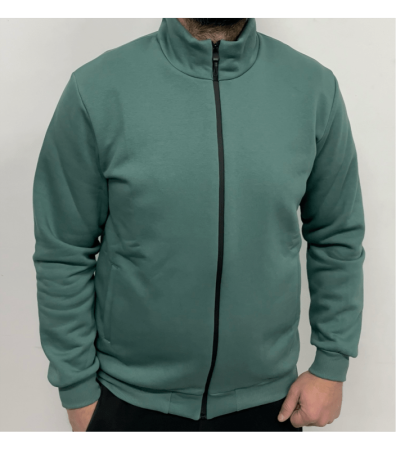 Кофта на молнии со стойкой больших размеров