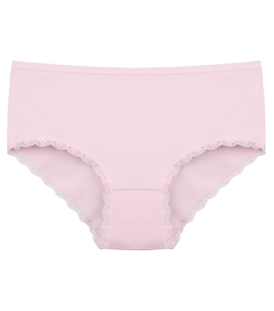 Высокие трусы большого размера с кружевом
