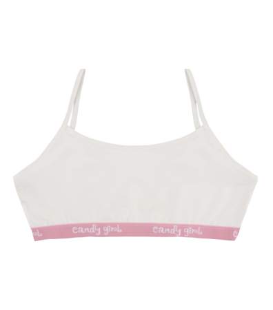 Підлітковий топ на тонких бретельках із написом Candy Girl