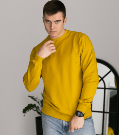 Однотонний чоловічий світшот