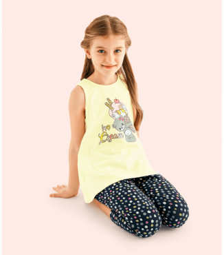 Дитяча піжама майка на широких бретелях