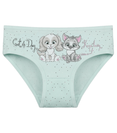 Дитячі сліпи для дівчинки з принтом Cat Dog