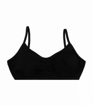 Черный подростковый бюстгальтер топ