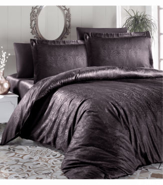 Комплект постельного белья Jacquard Satin Dark Series First Choice