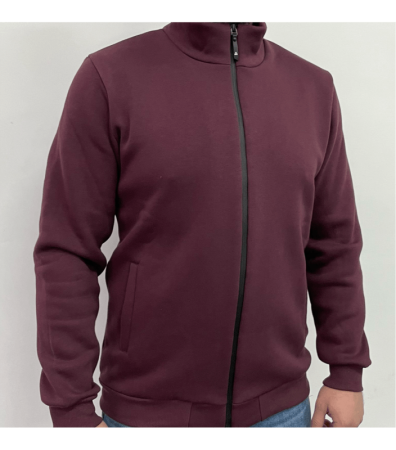 Кофта на молнии со стойкой больших размеров