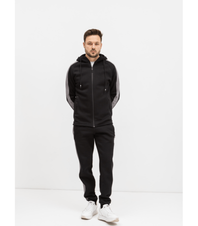 Теплый мужской спортивный костюм с кофтой на молнии