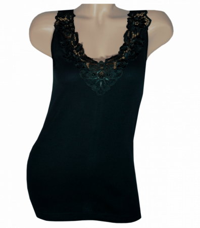 Ажурная майка на широких бретельках