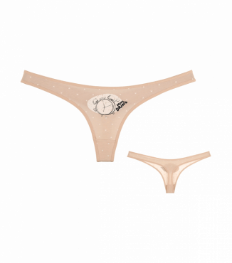 Жіночі стрінги з принтом Годинник