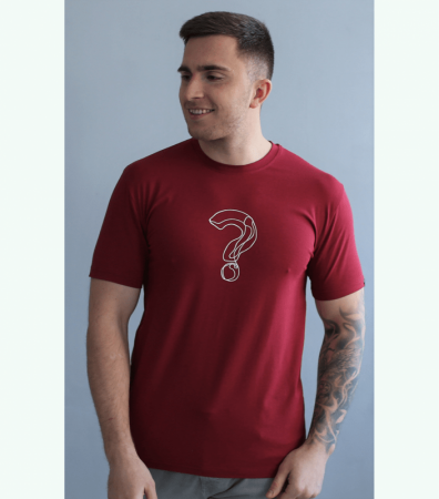 Футболка однотонна з принтом