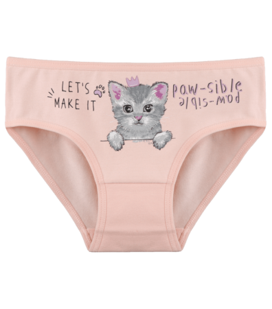 Детские слипы для девочки с принтом Котенок